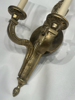 Pair of French Classical Brass Wall Sconces