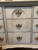 SOLD - French Style 9 Drawer Dresser Custom Painted