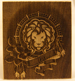 Laser Engraved Zodiac Sign - Leo in Birch
