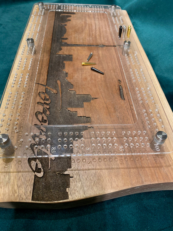 SOLD - Custom Laser Engraved - Toronto Cribbage Board