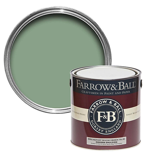 Farrow & Ball Paint - Breakfast Room Green No. 81