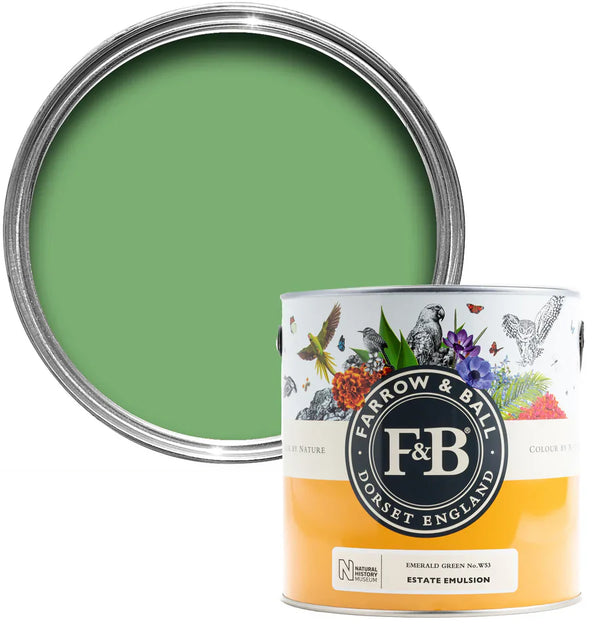 Farrow & Ball Paint - Emerald Green No. W53 - ARCHIVED