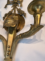 Pair of French Empire Brass Wall Sconces