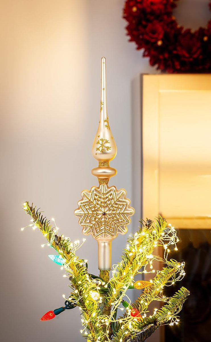 Gold Snowflake Tree Topper | Kathie Jordan Design