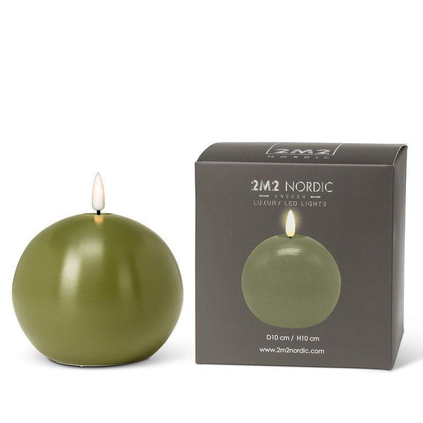 Green LED Ball Candle