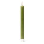 Green LED Taper Candle - Set of 2