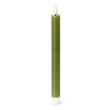Green LED Taper Candle - Set of 2
