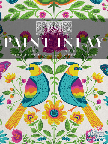 IOD Paint Inlay - Vida Flora designed by Debi Beard