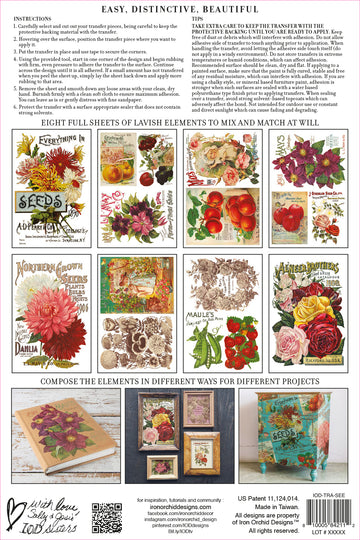 IOD Full Colour Transfer - Seed Catalogue