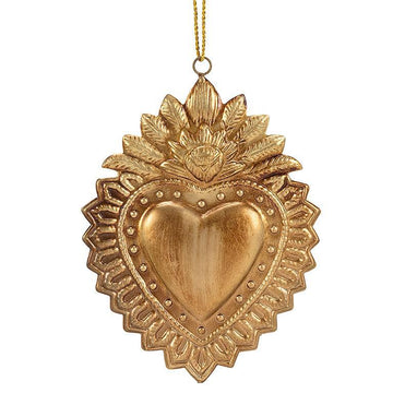 Medium Petal Top & Edge Heart Ornament