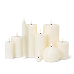 Sand LED Taper Candle - Set of 2