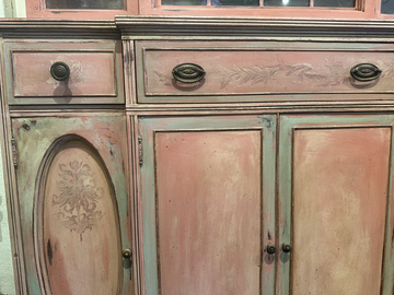 Vintage Custom Painted Cabinet