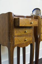 SOLD - Louis XV - Pair of French Marquetry End Tables