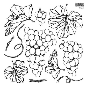 IOD Clear Stamps - Grapes with Masks