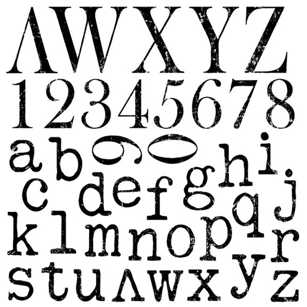 IOD Clear Stamps - Typesetting - 2 Sheets