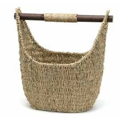 Seagrass Gondola Basket with Wooden Handle