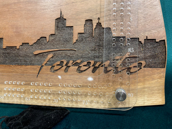 SOLD - Custom Laser Engraved - Toronto Cribbage Board