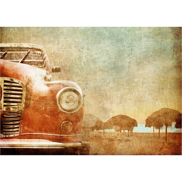 Decoupage Paper - Vintage Red Car