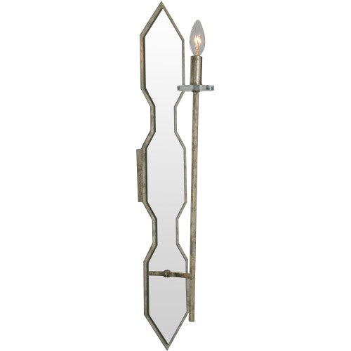 Wentworth 1 Light Champagne Silver Leaf Wall Sconce