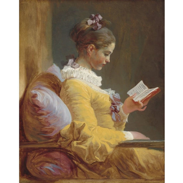 Decoupage Paper - Young Girl Reading Reverse