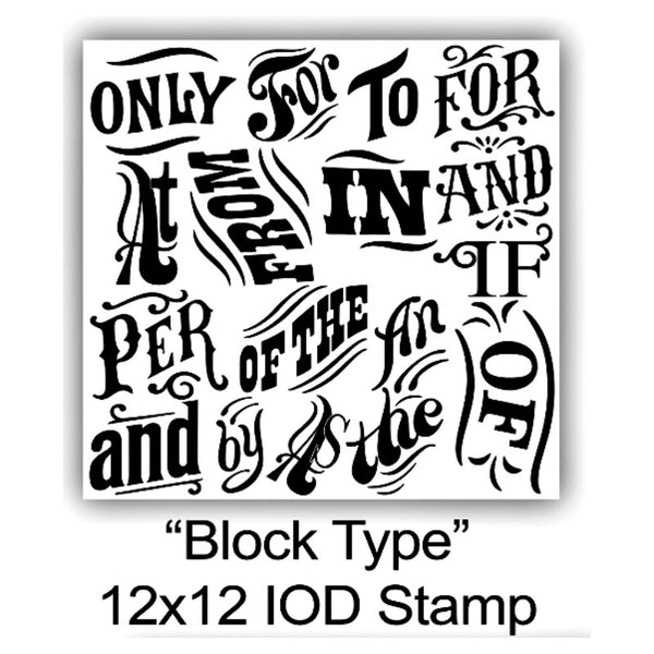 IOD Clear Stamps - Block Type